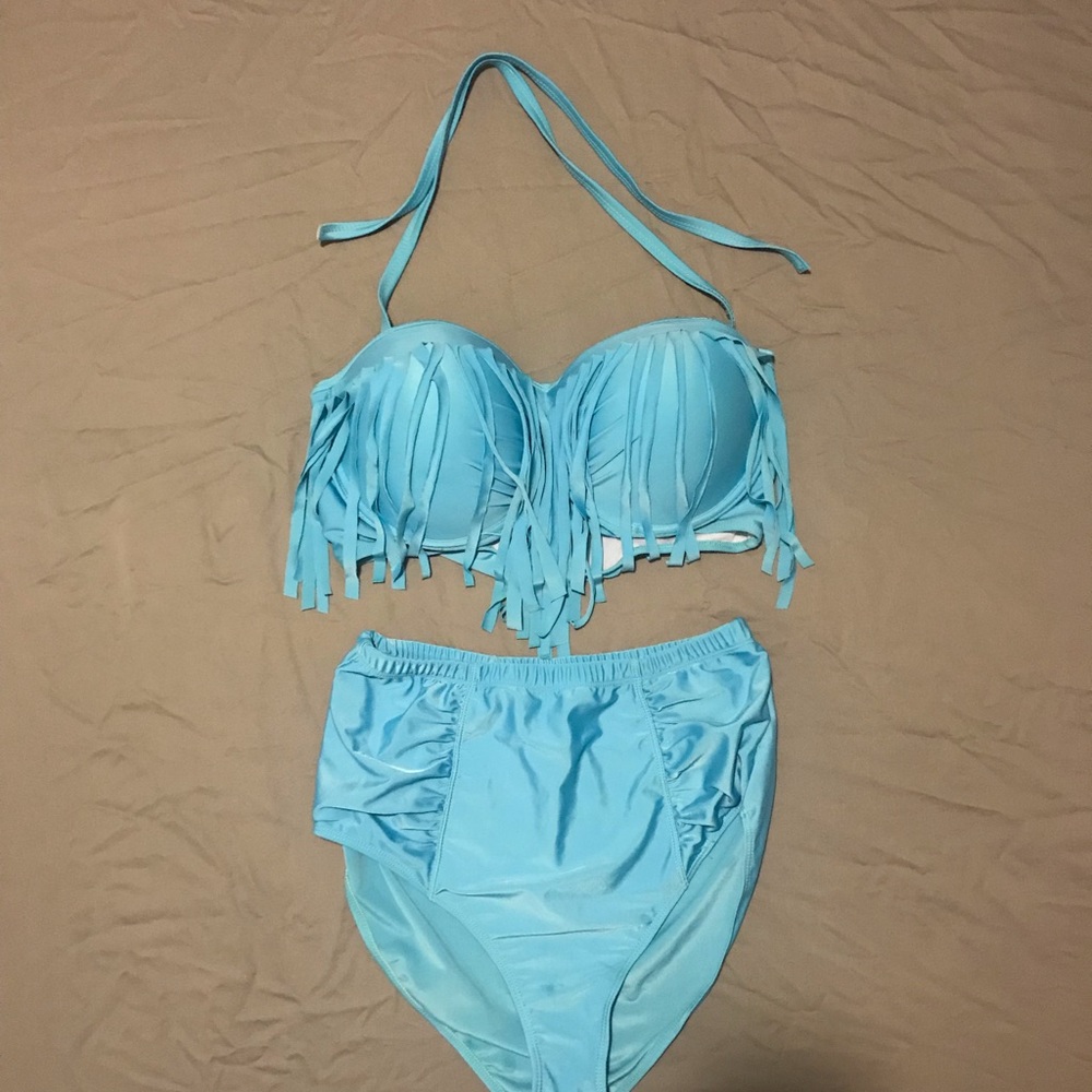 High Waisted Fringe Bikini